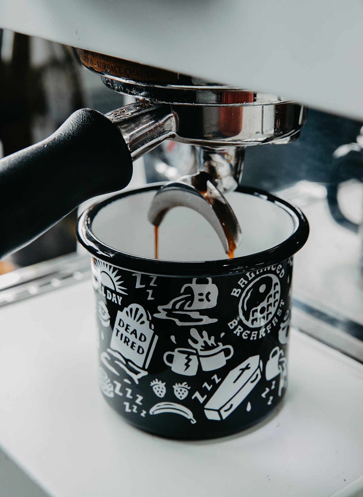 Dead Tired Enamel Mug