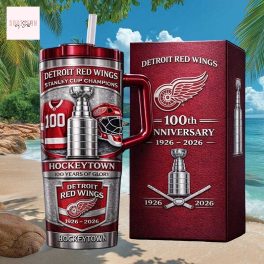 Detroit Red Wings 100th Anniversary Hockeytown Stanley Cup Champions Commemorative Tumbler
