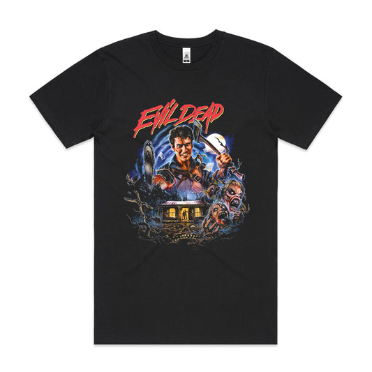 The Evil Dead Horror Movie T-Shirt Cotton Block Tee