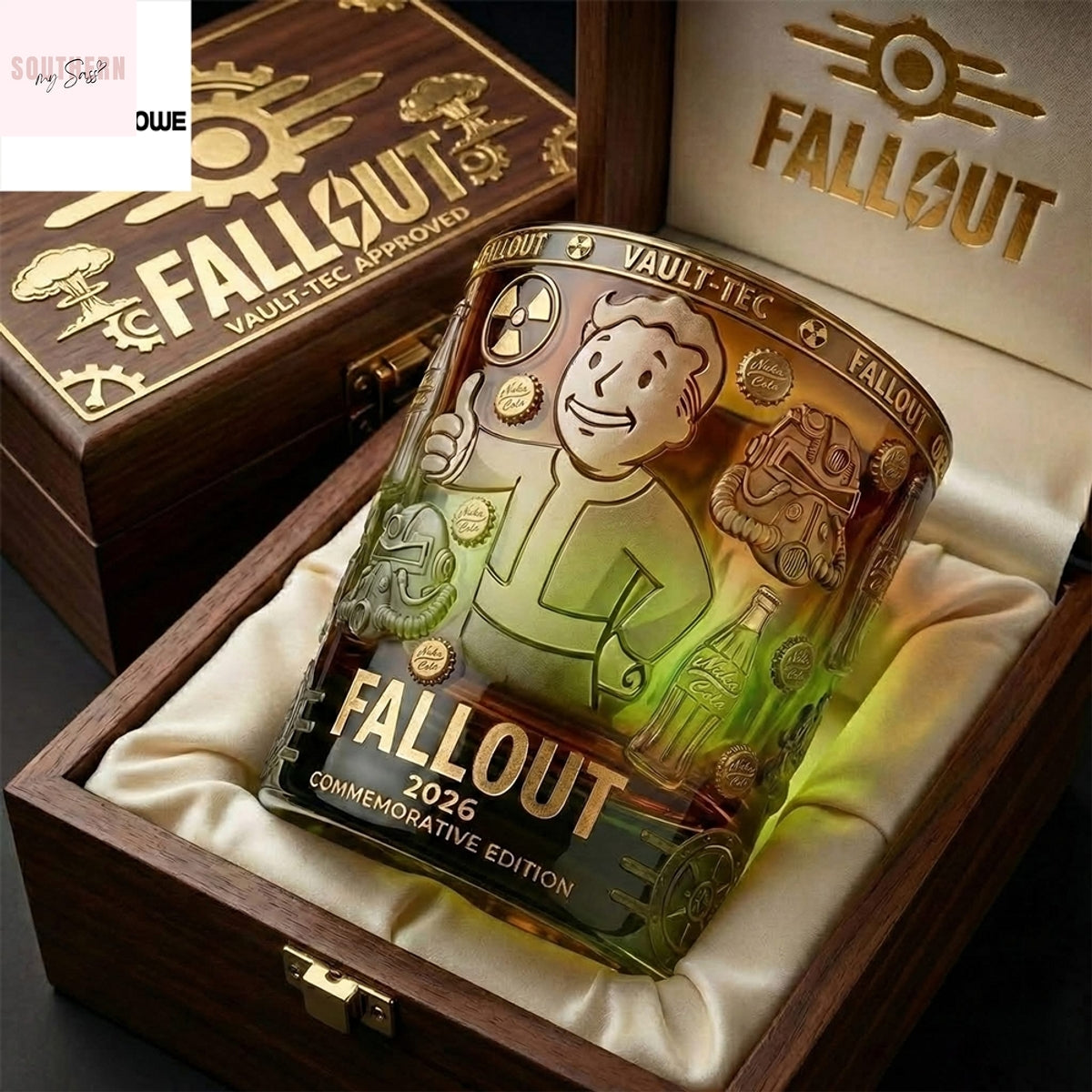Fallout 2026 Commemorative Vault Tec Opaque Whiskey Glass