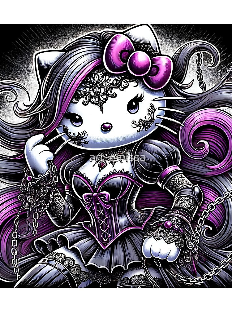 Hello gothic kitty by art-emissa
