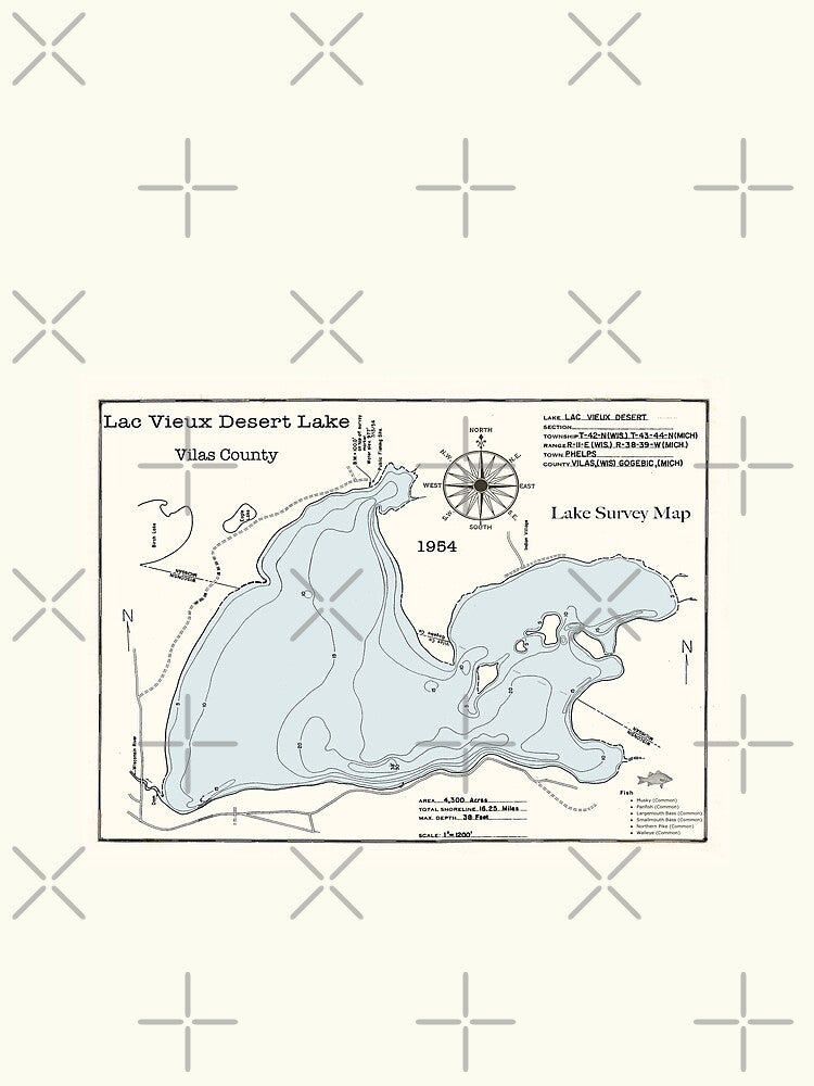 Lac Vieux Desert Lake WI Vilas County by Jean Plout