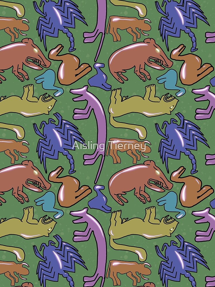 Gobekli Tepe animal pattern colour pop by Aisling Tierney