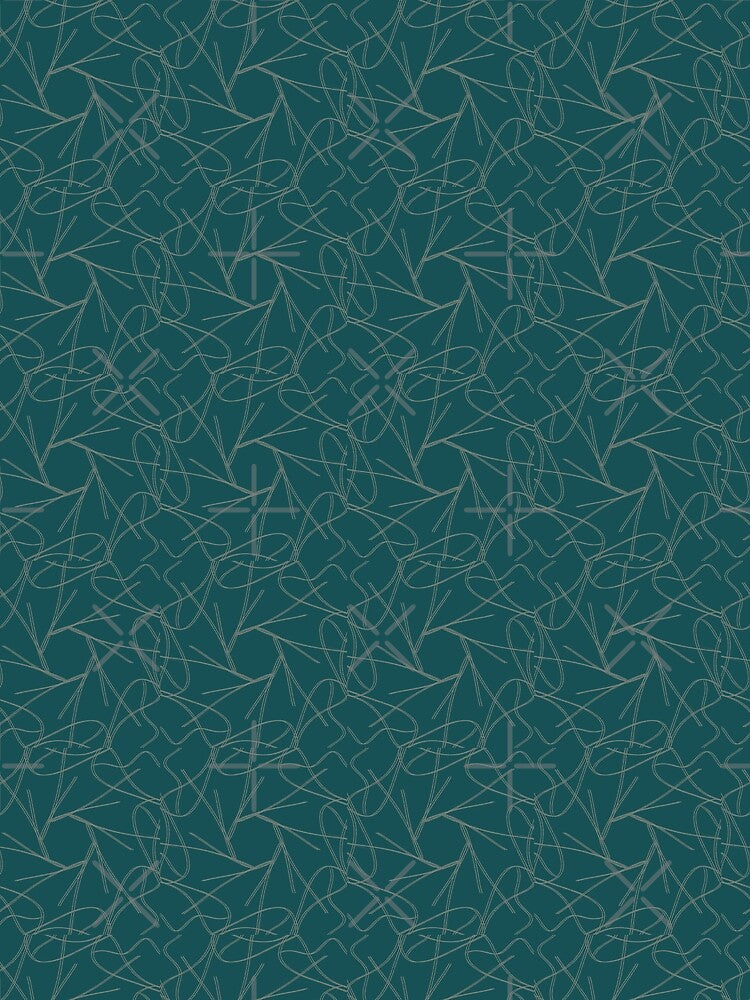 Octagon Abstract Line Art - Minimalist Geometric Pattern by Krystal_Clair