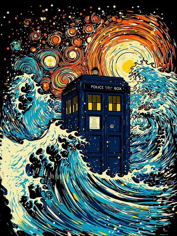 The great kanagawa wave and the blue box-remix by kharma zero