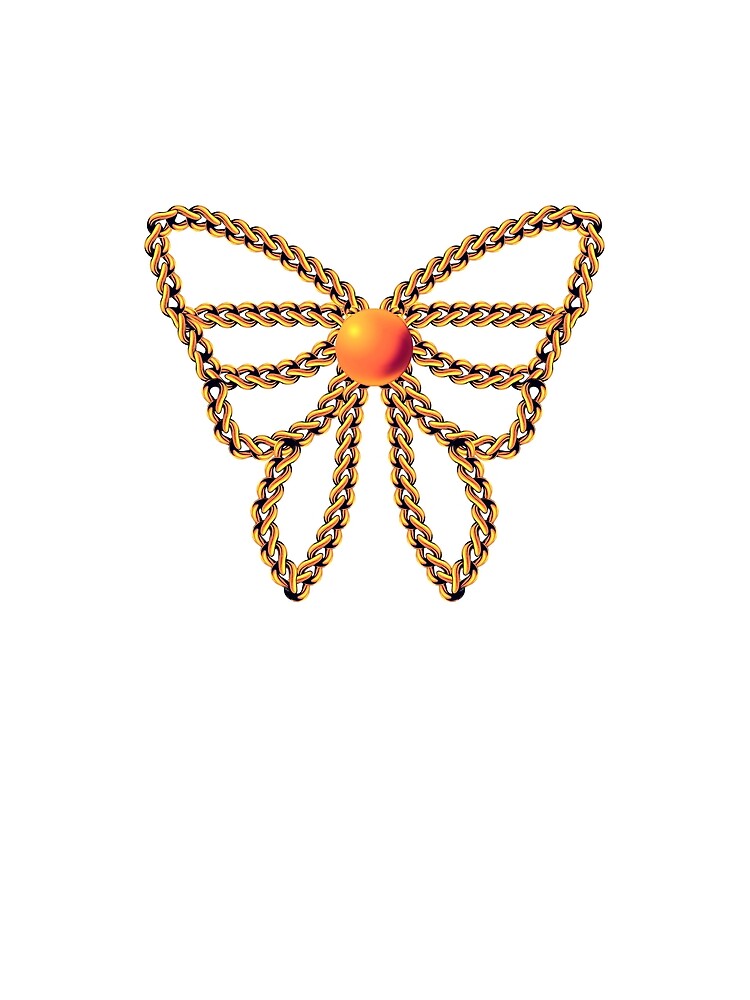 Butterfly Bow Aesthetic | Coquette Gold Charm Design by RiyanaStudio