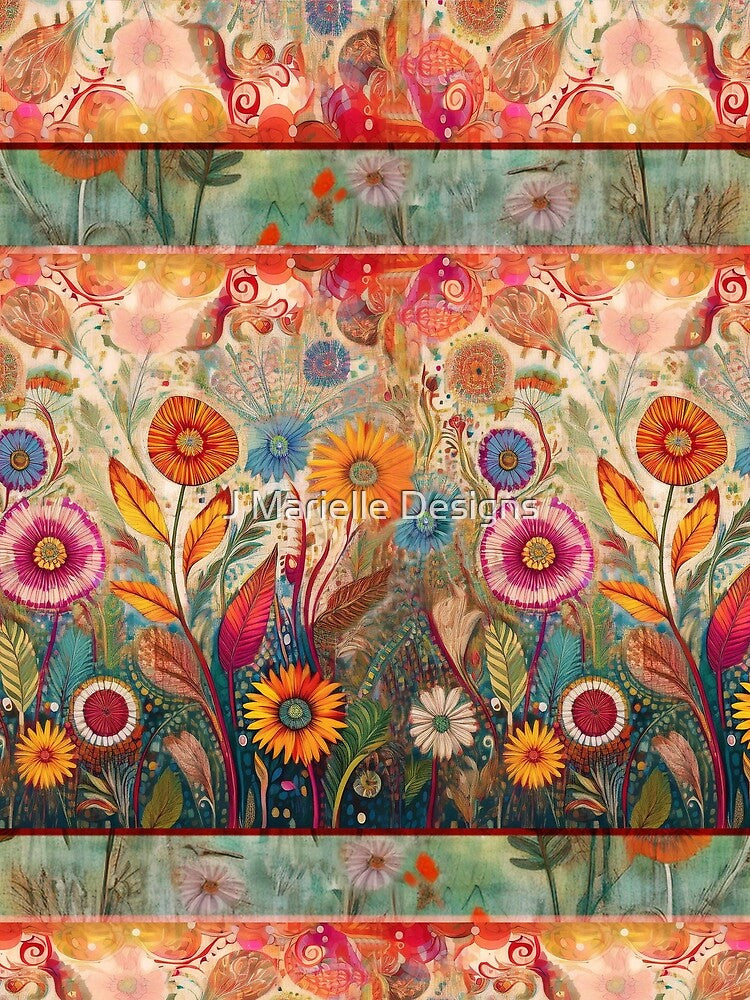 Retro Hippie: Folk Art Garden by J Marielle Designs