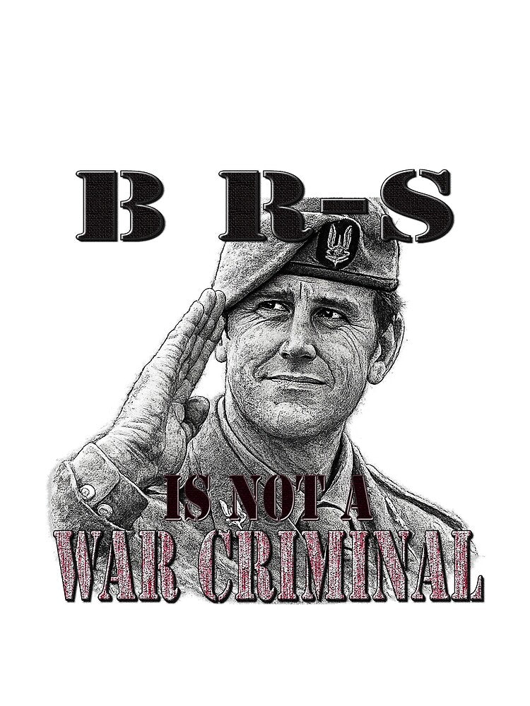 Ben Robert-Smith BRS is NOT a War Criminal by Huskyyy Designs