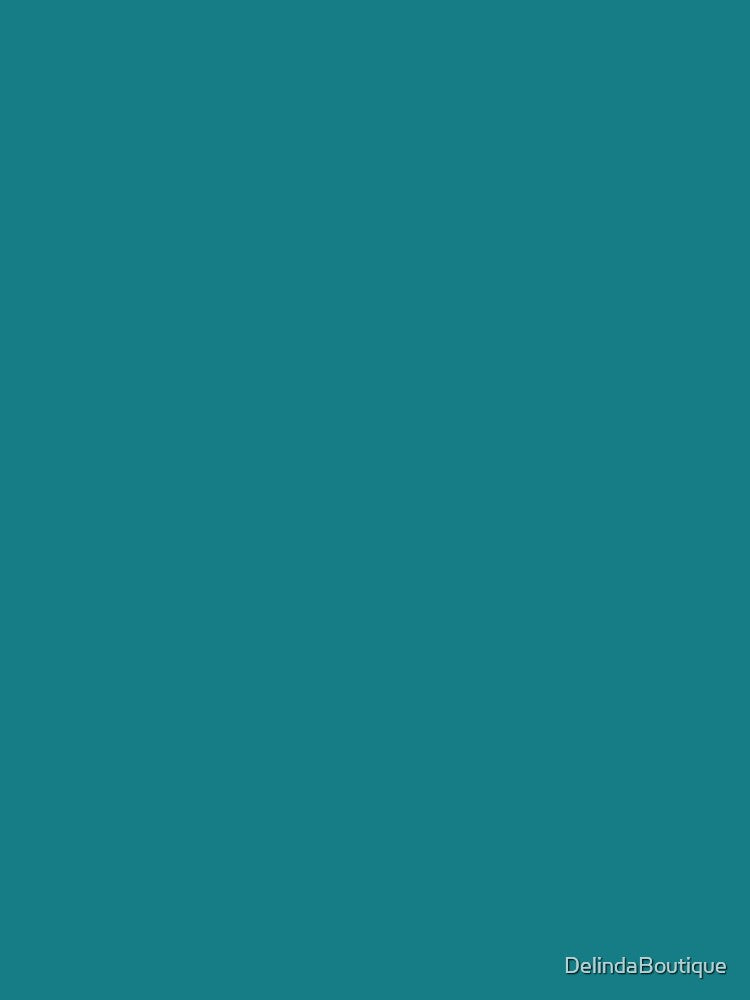 Retro Teal Blue Solid Color by Delinda Graphic Studio