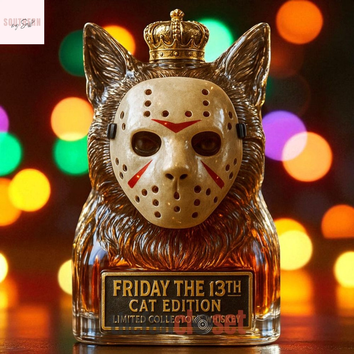 Friday The 13th Cat Edition Whiskey Bottle