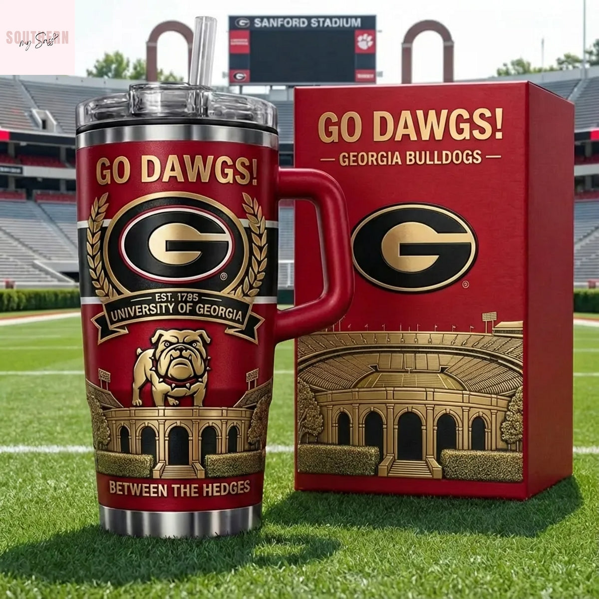 Georgia Bulldogs Go Dawgs Between The Hedges Tumbler