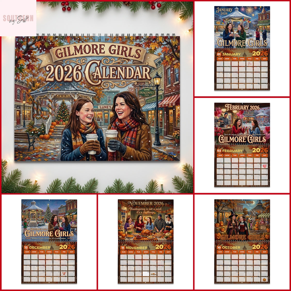 Gilmore Girls 2026 Wall Calendar