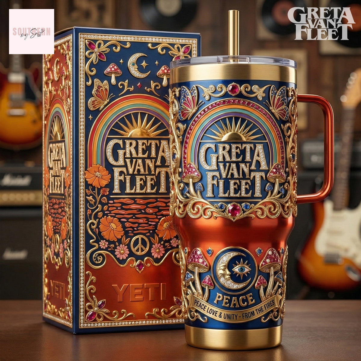 Greta Van Fleet Peace Love & Unity – From The Fires Tumbler
