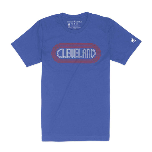 Cleveland Track, Heather Royal - Mens/Unisex Crew T-Shirt