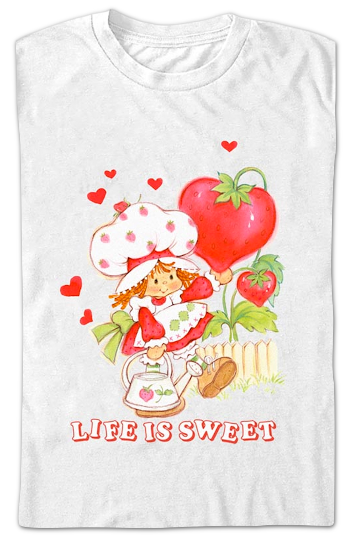 White Hearts Life Is Sweet Strawberry Shortcake T-Shirt