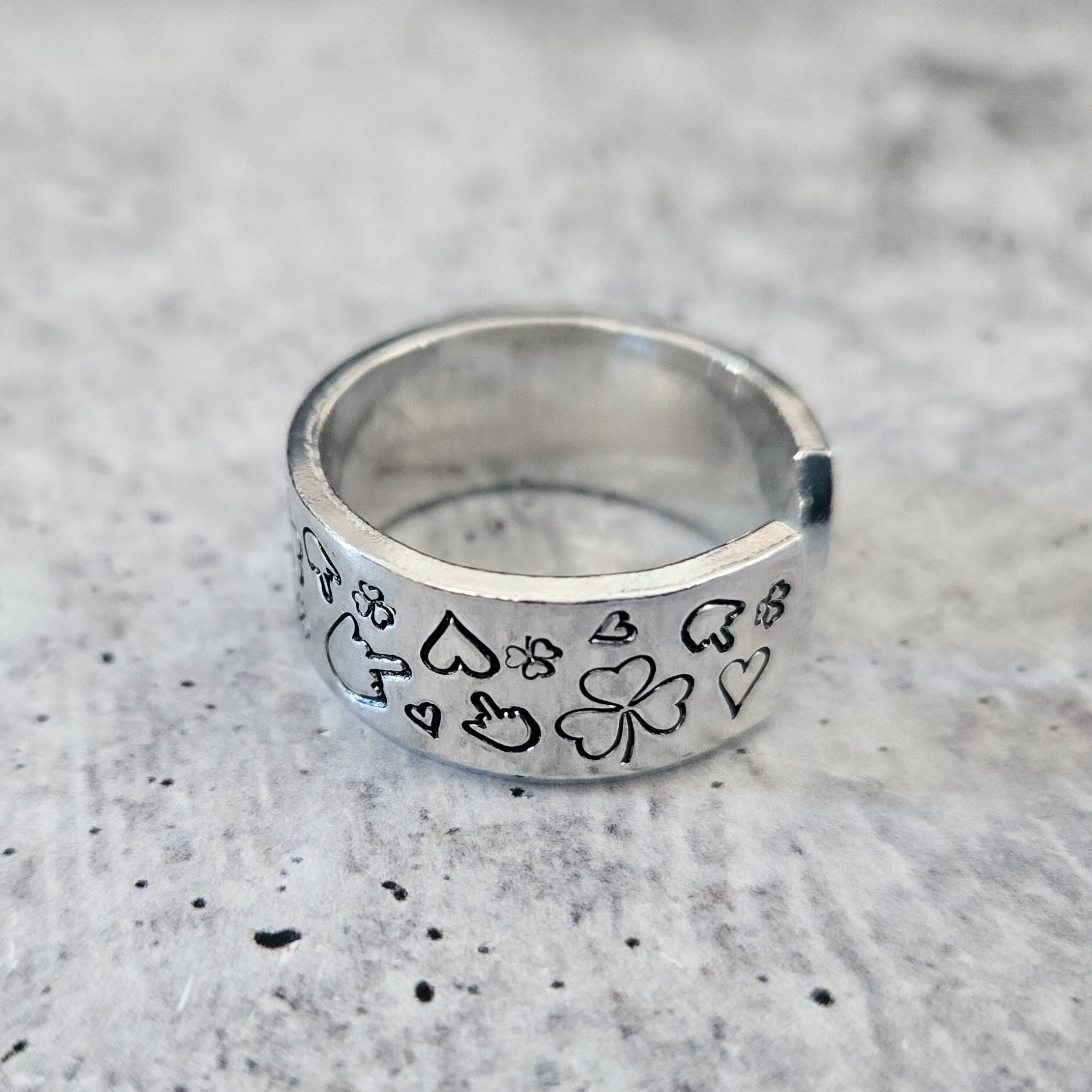 Middle Finger Shamrock St. Patrick's Day Ring