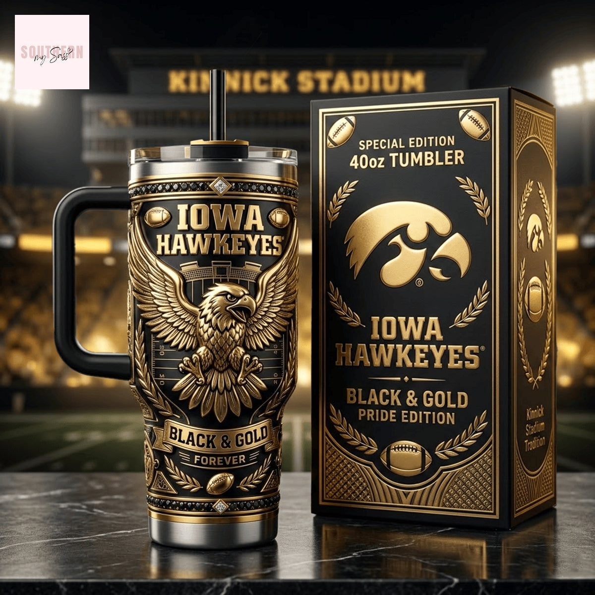 Iowa Hawkeyes Black & Gold Forever Tumbler