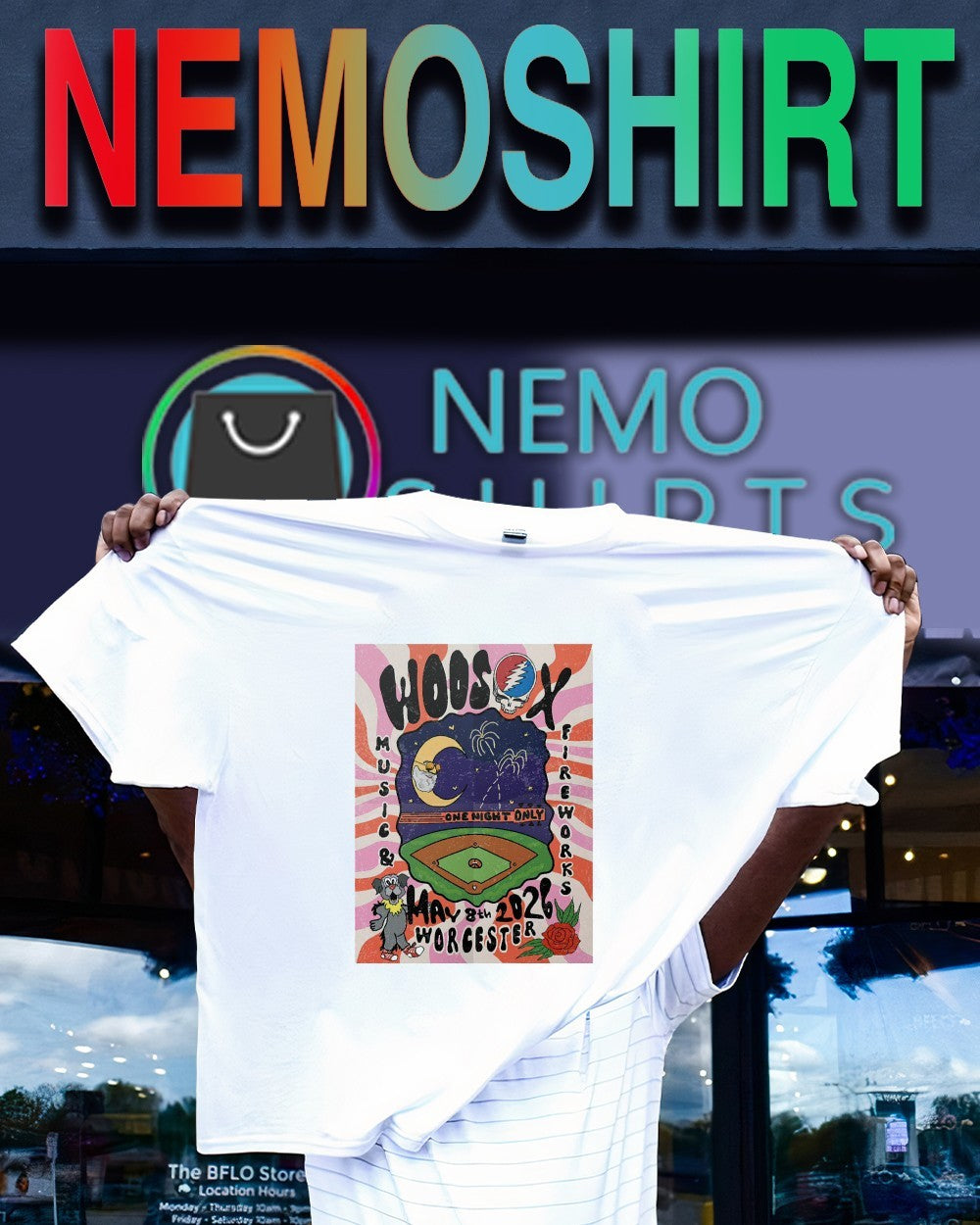 Grateful Dead Woosox music and firework 2026 Worcester shirt