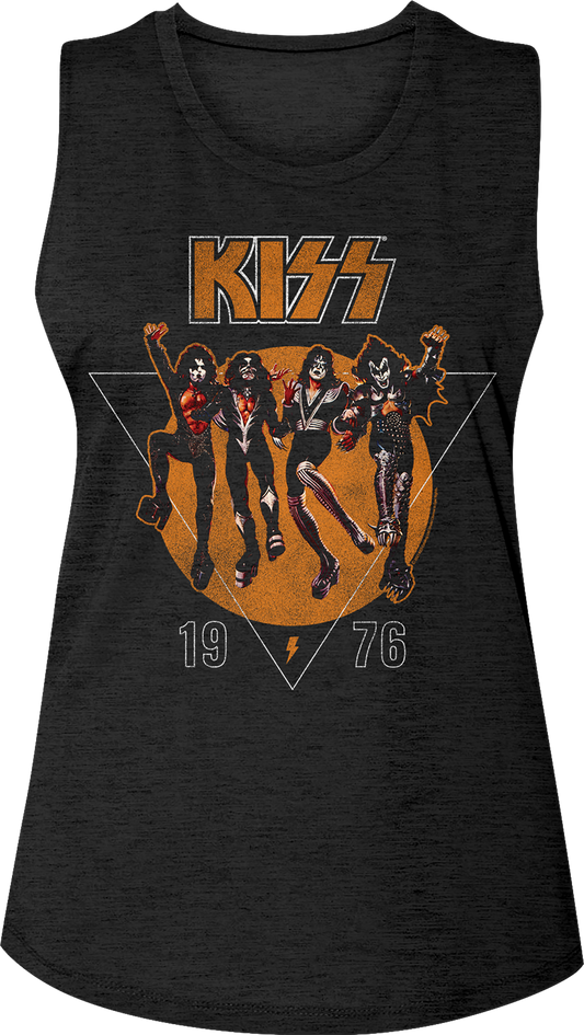 Ladies 1976 KISS Sleeveless Crewneck Shirt