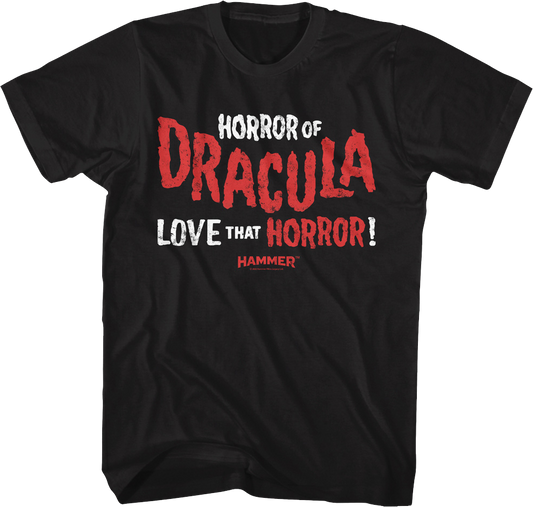 Love That Horror Hammer Films T-Shirt