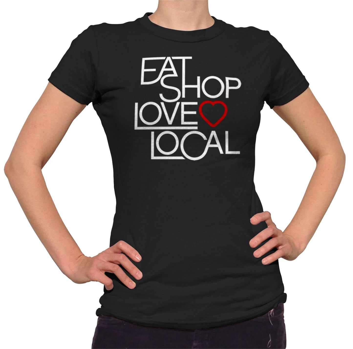 Women's Love Shop Eat Local T-Shirt