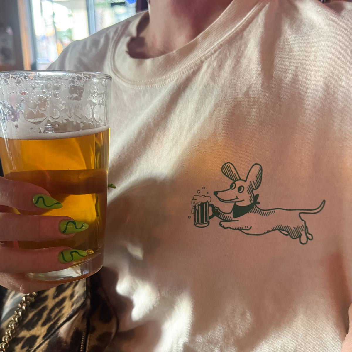 lucky wiener tavern unisex tee | cream
