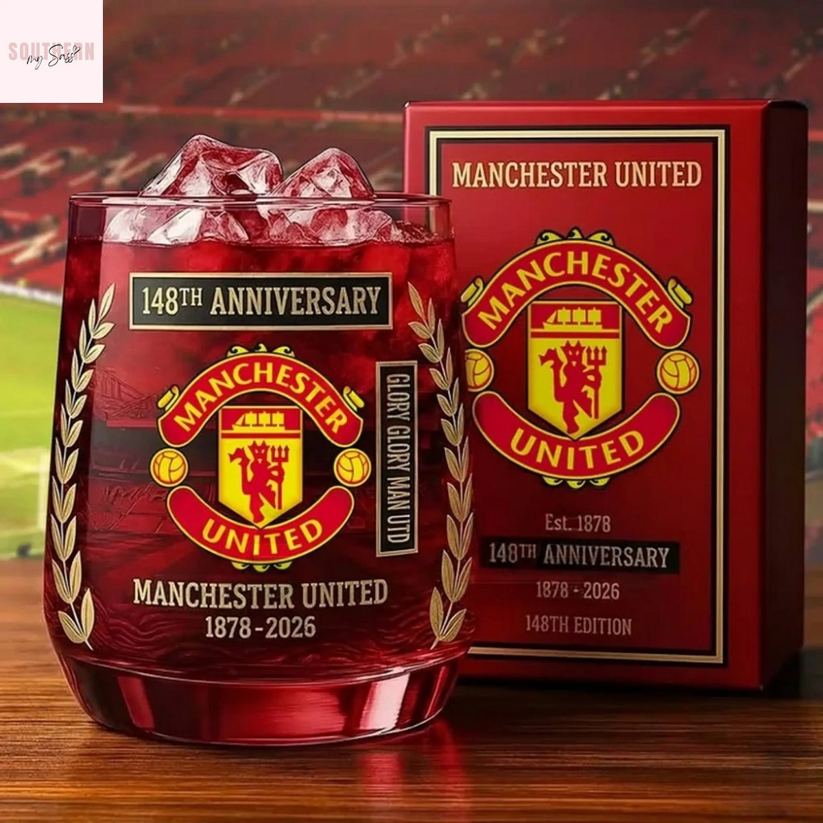 Manchester United 1878-2026 148Th Anniversary Whiskey Glass