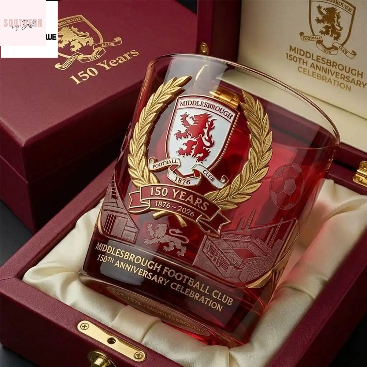 Middlesbrough FC 150Th Anniversary Whiskey Glass