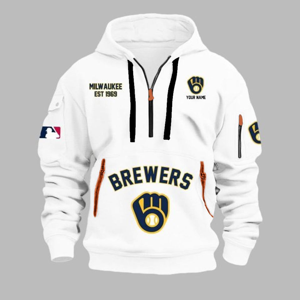 Brewers EST 1969 Quarter Zip Hoodie