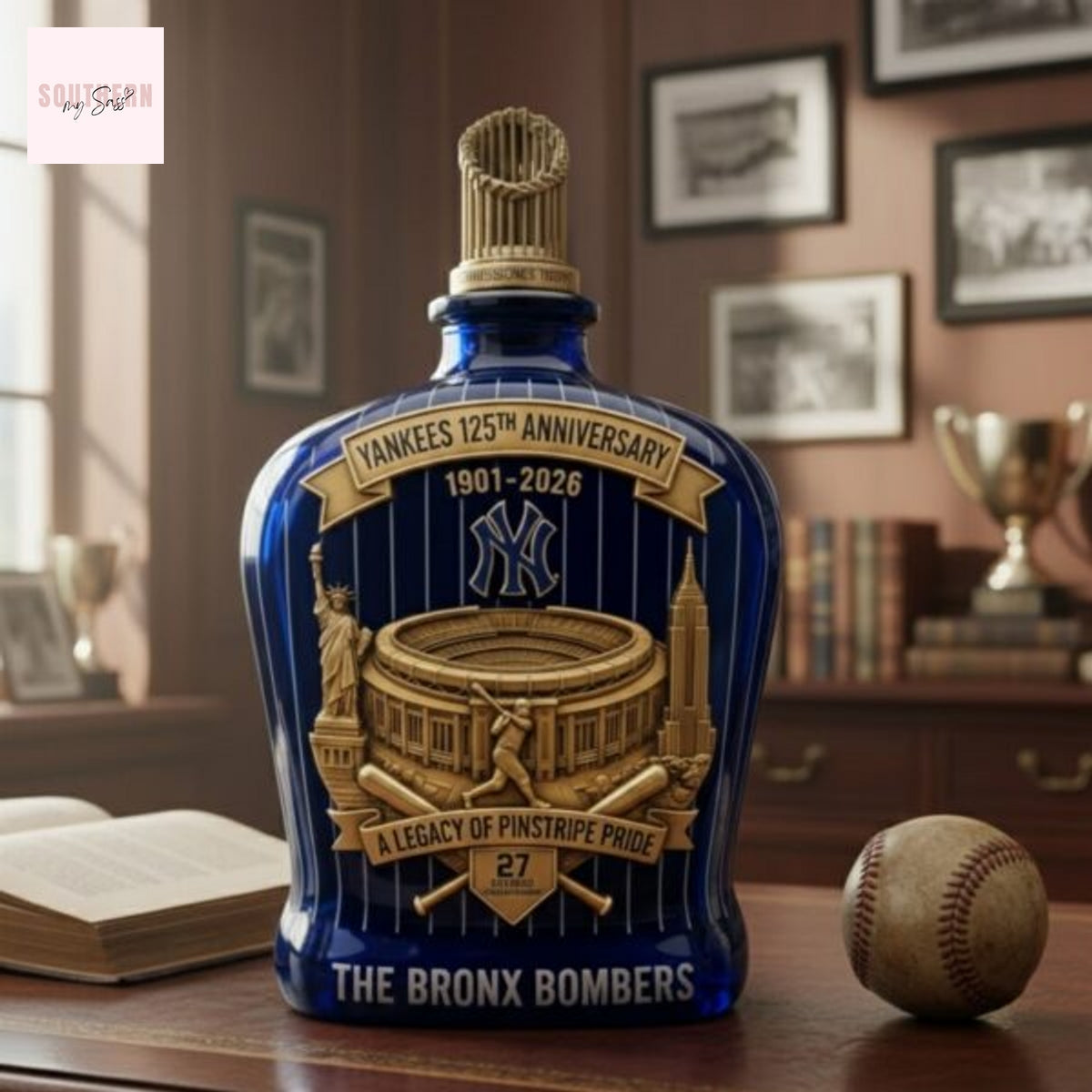 New York Yankees 125th Anniversary A Legacy Of Pinstripe Pride Whiskey Bottle