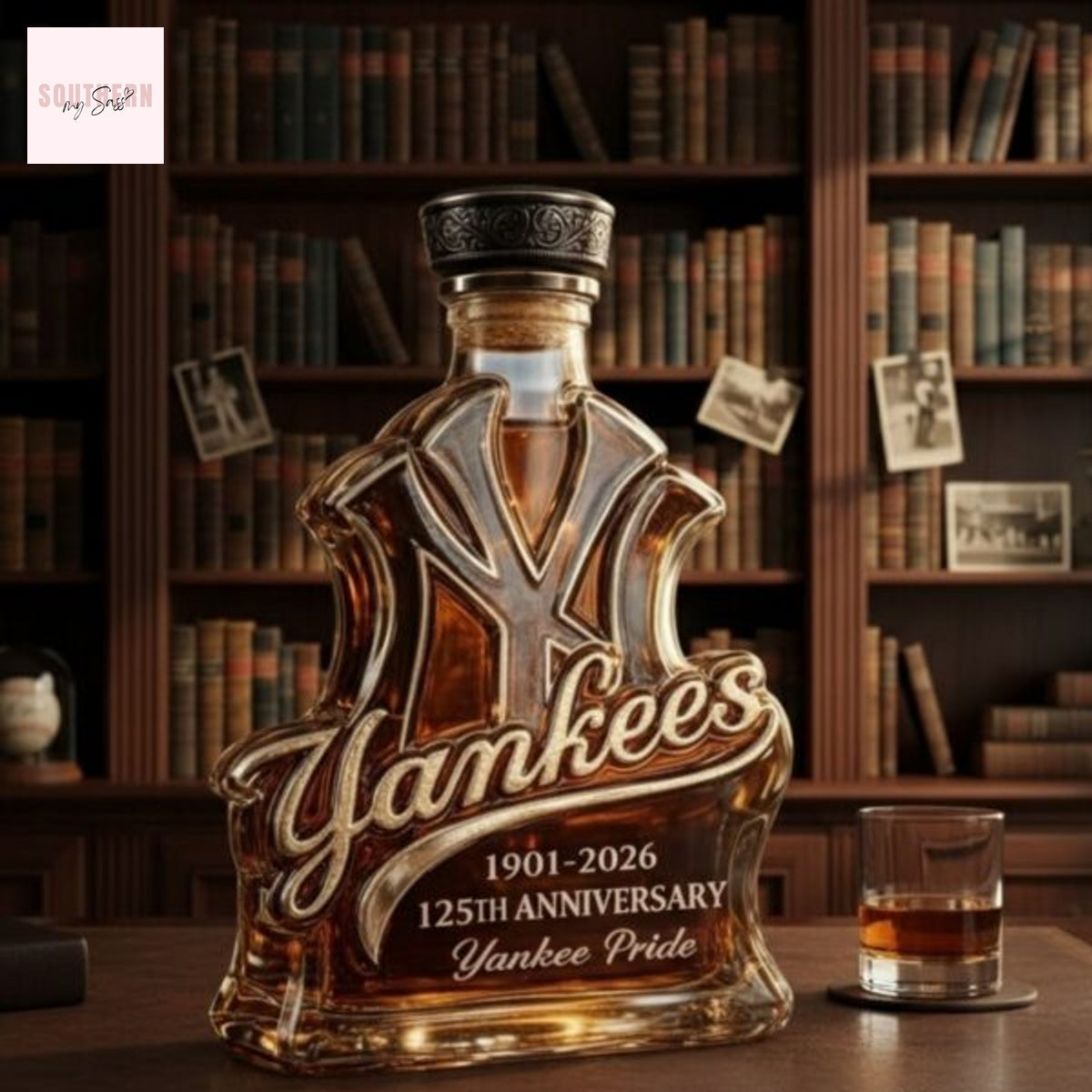 New York Yankees 125th Anniversary Yankees Pride Whiskey Bottle