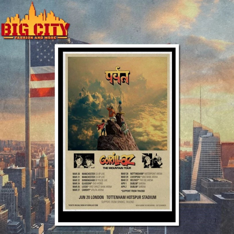 Official Gorillaz Tour March 2026 Poster T-shirt