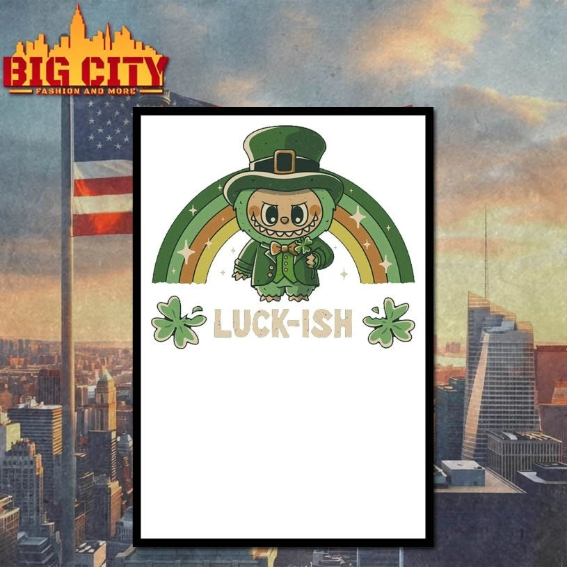 Official Labubu Luckish st patrick day T-shirt
