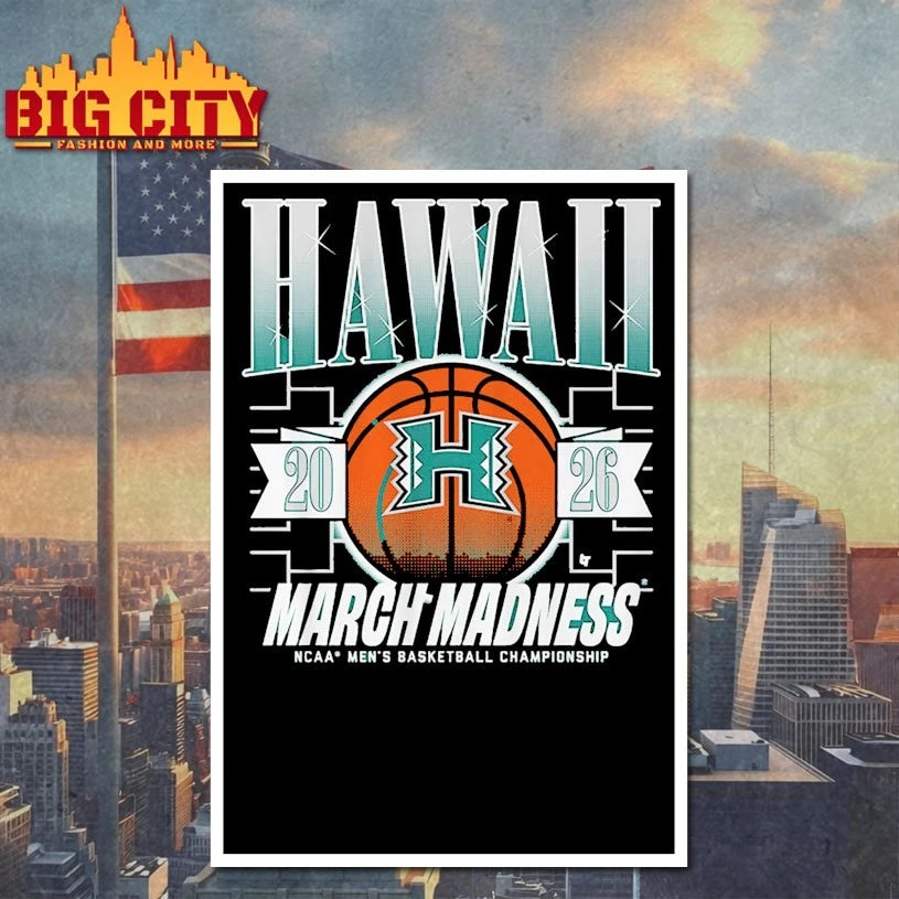 Official March Madness Hawaii Rainbow Warriors 2026 NCAA men’s basketball championship T-shirt