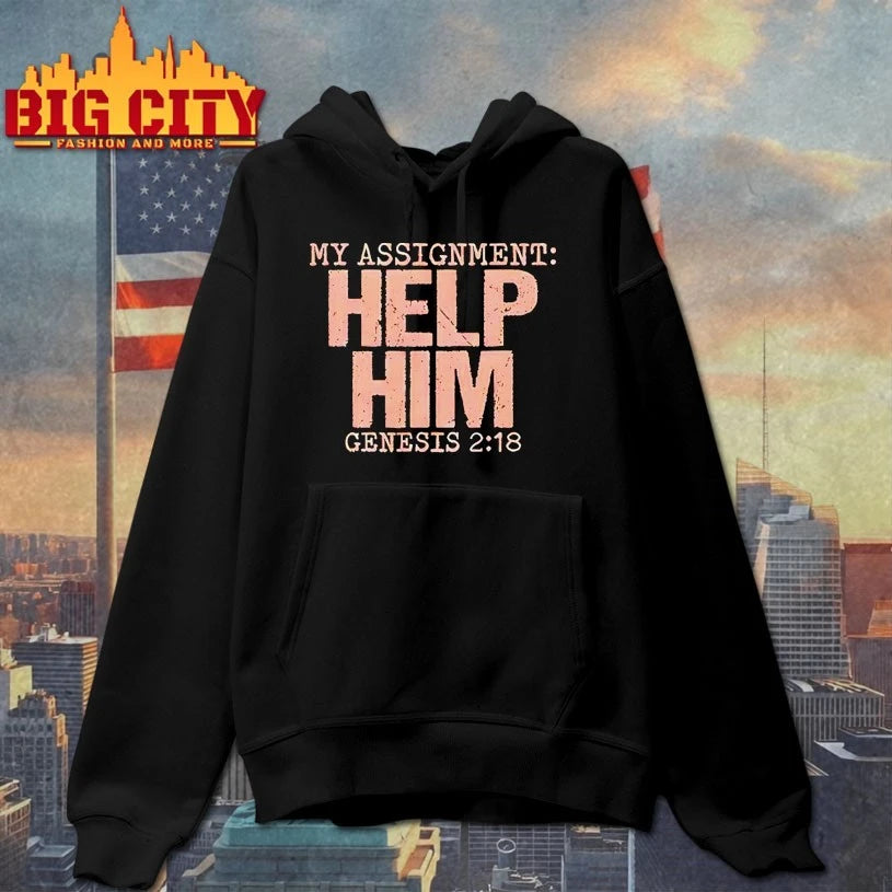 Official My assignment help him genesis 2 18 christian faith T-shirt