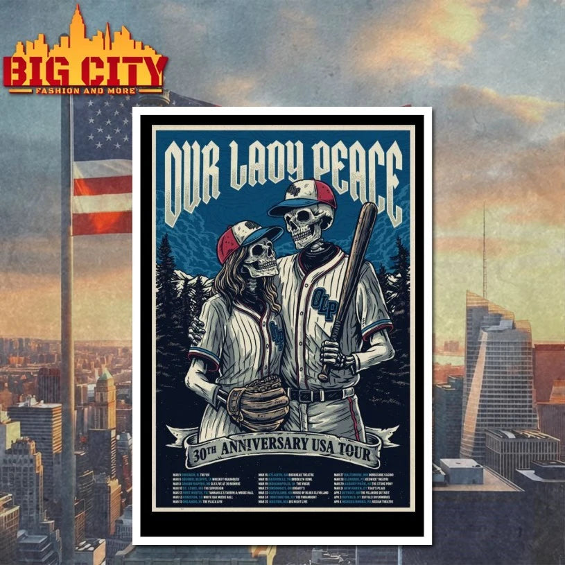 Official Our Lady Peace Tour 2026 March + April 2026 Poster T-shirt