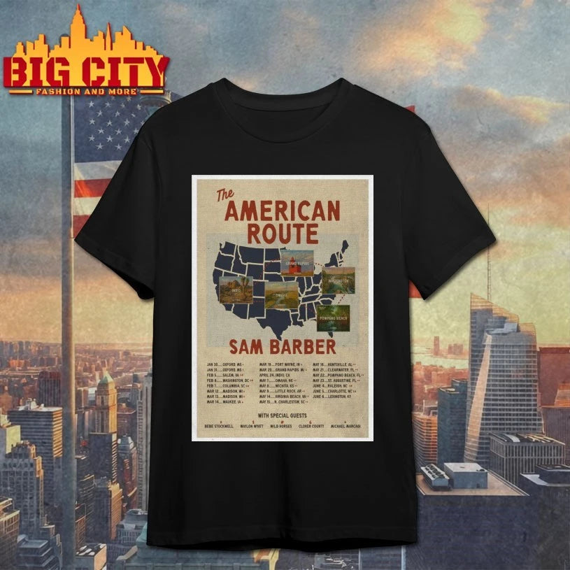 Official Sam Barber Taking The American Route 2026 Poster T-shirt