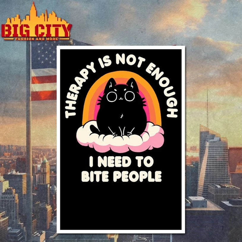 Official Therapy is not enough I Need To Bite People T-shirt