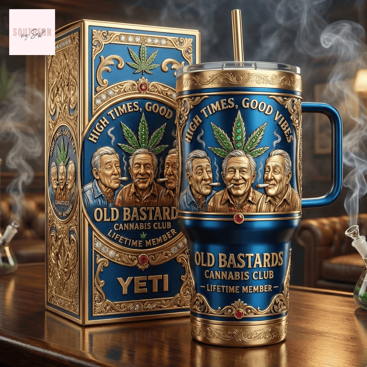 Old Bastards Cannabis Club High Times, Good Vibes Tumbler