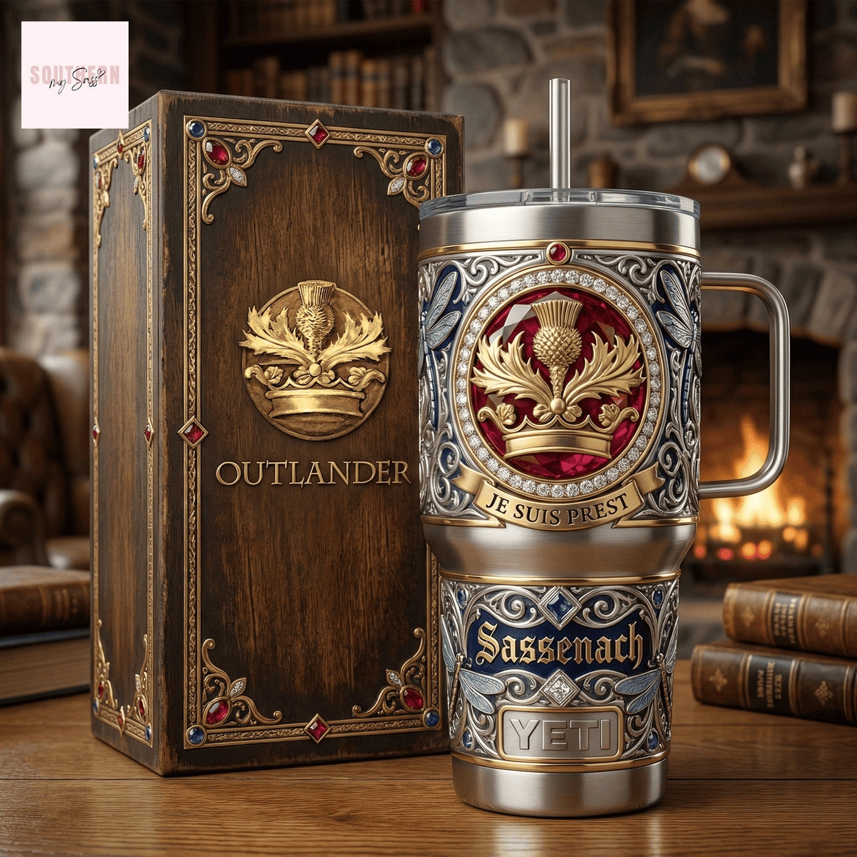 Outlander Je Suis Prest Tumbler