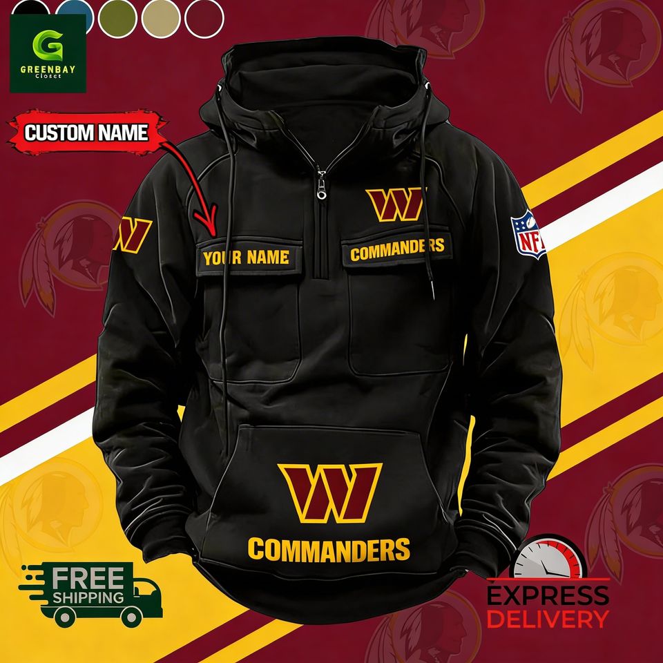 Washington Commanders Personalized 2D Vintage Men Hoodie