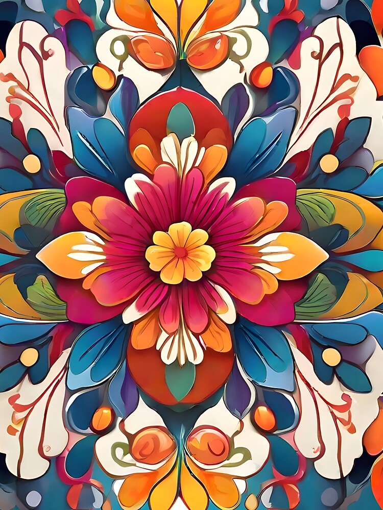 a beautiful flower pattern by aledfychan