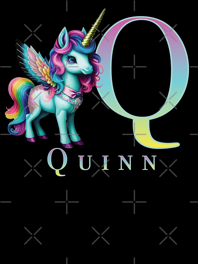Quinn name with a cute unicorn by Lubellebubble20