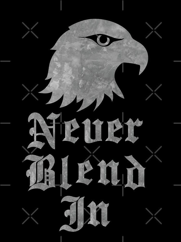 Never Blend In Falcon Streetwear Hoodie Design by quietvisualsco