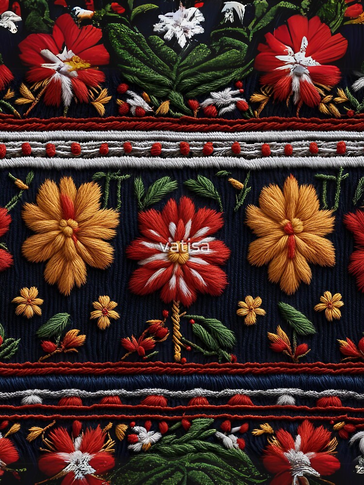 Embroidery on cotton by vatisa
