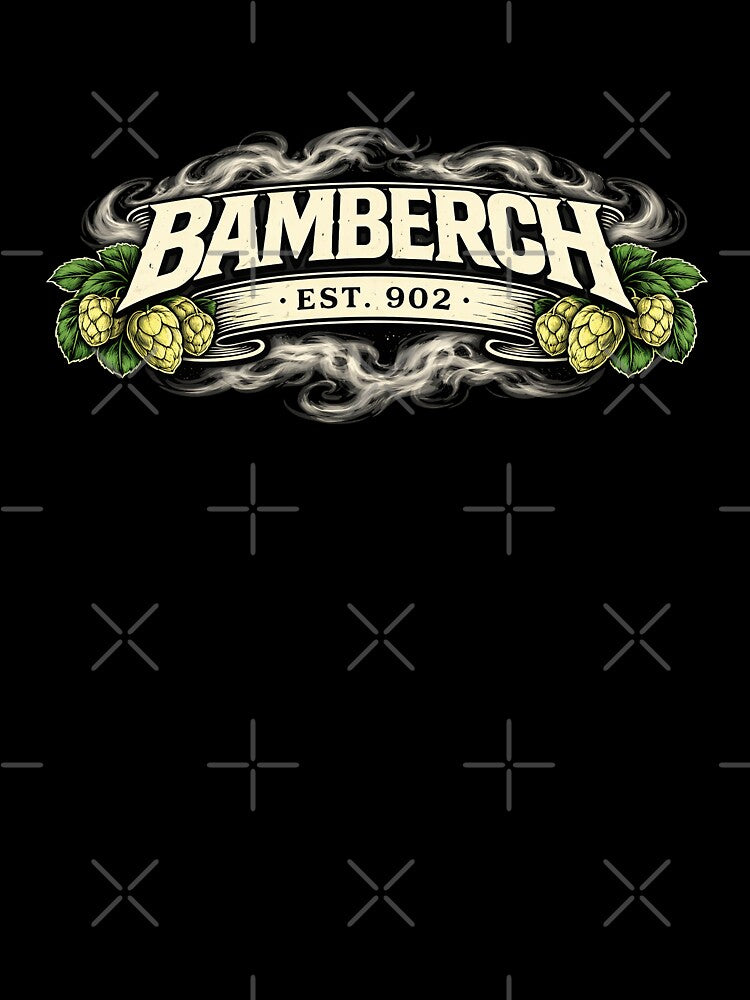 Bamberg Motif 4 EST 902 Smoked Beer Hops Vintage by the-grey-one