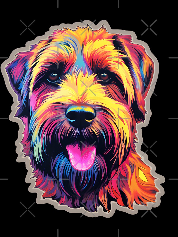 Soft-coated Wheaten Terrier Neon Design by CUTEDOGGIEZ