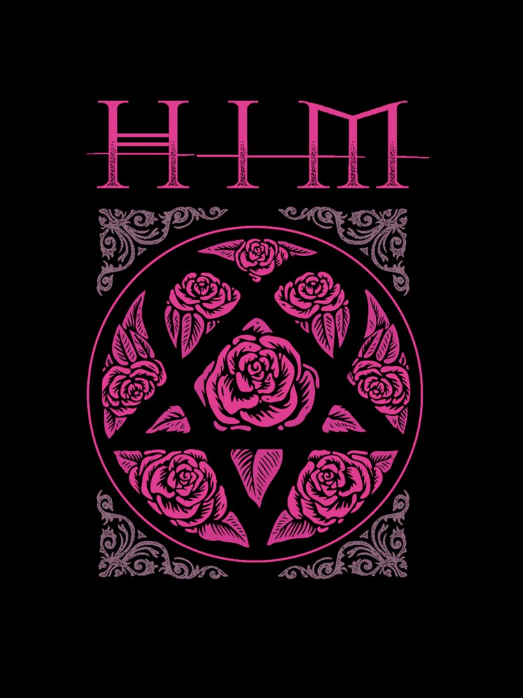 Heartagram Him Band Tee Heartagram Tee Pink Him Band Logo by fredricksonsx