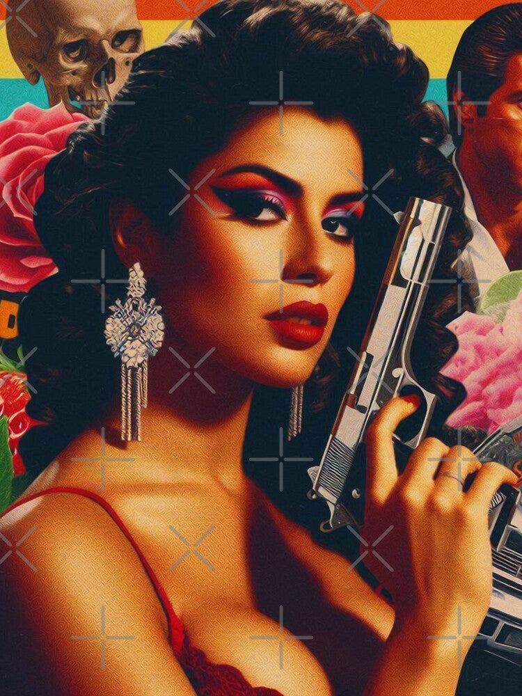 Retrowave Action Woman by PulpVintage