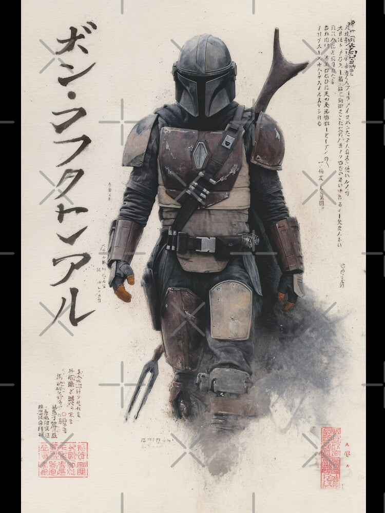 Mando Desert Sumi-e by AnimeArsenalPrints
